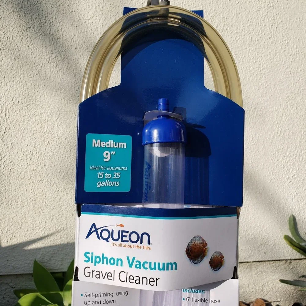 New 2 PACK Aqueon Aquarium Fish Tank Siphon Vacuum Gravel Cleaner Hand syphon pu